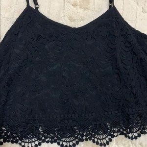 Lace black tank top.
